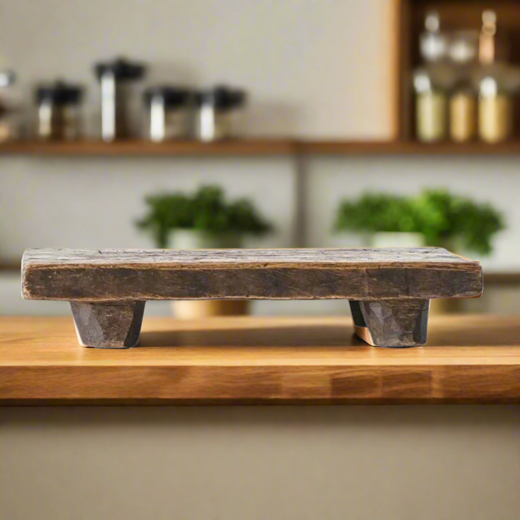 Found Flat Wood Pedestal