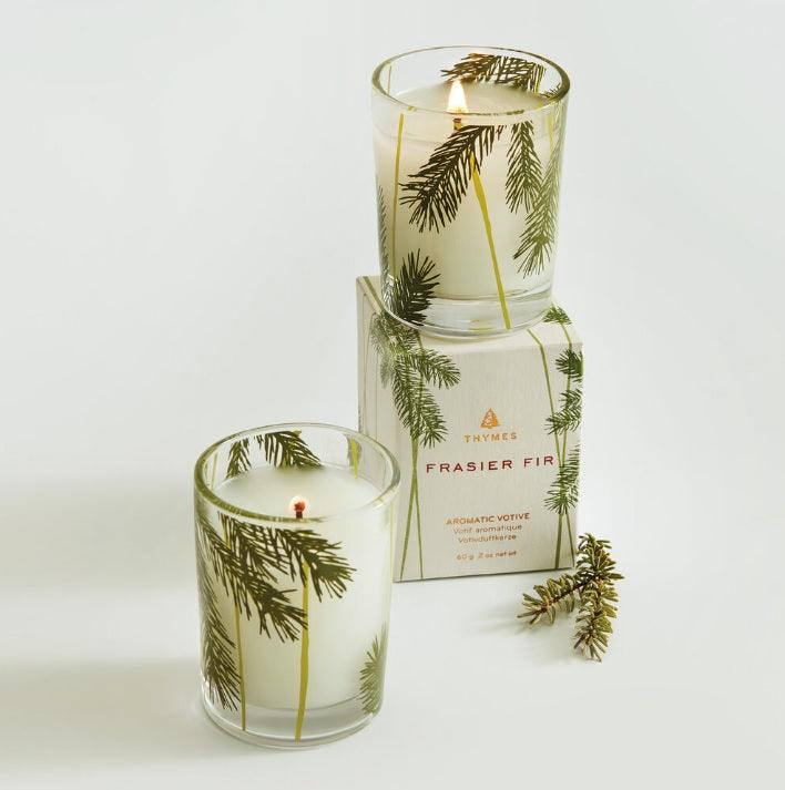 Frasier Fir Glass Votive Candle