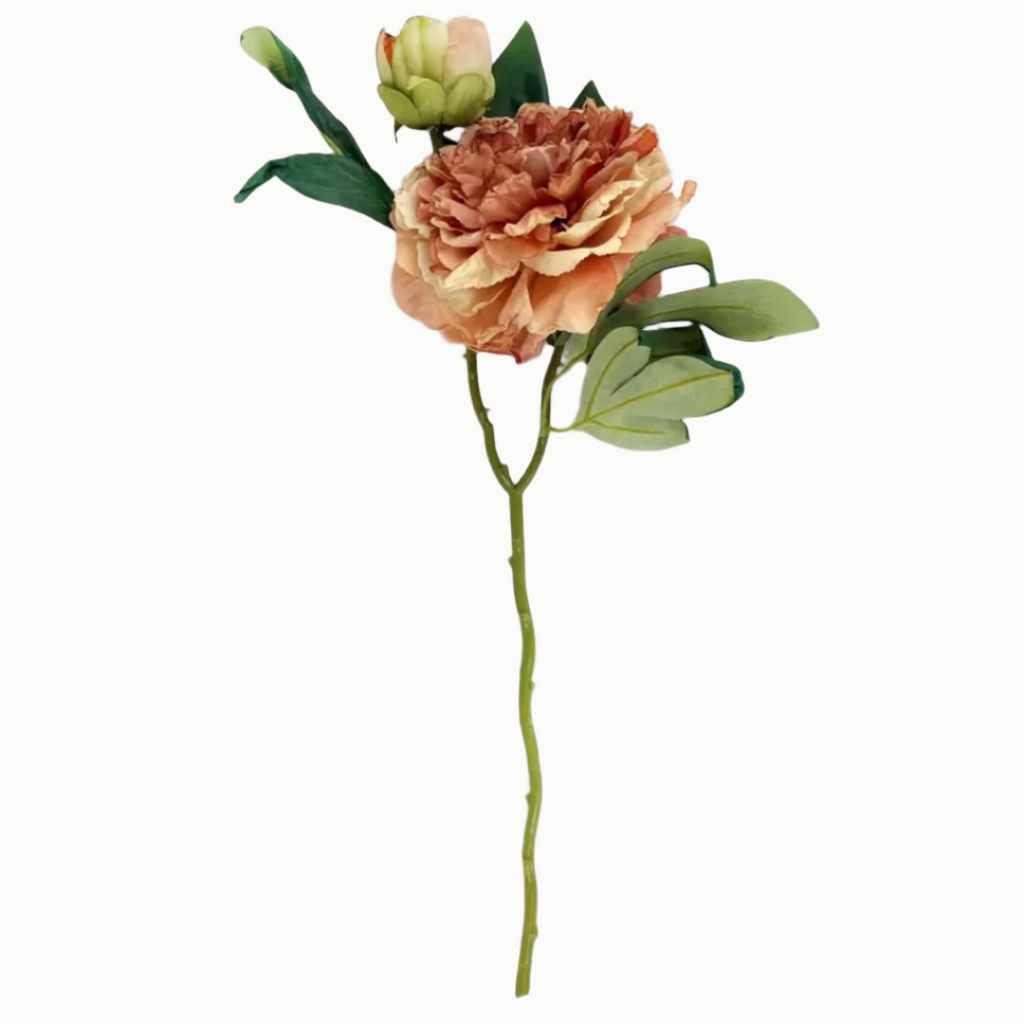 French Peony Sorbet Faux Flower Stem Decor