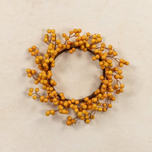 12" Dark Yellow Berry Candle Ring