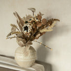 18" Cream Sunflower & Wheat Bush