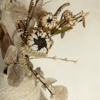 18" Cream Sunflower & Wheat Bush