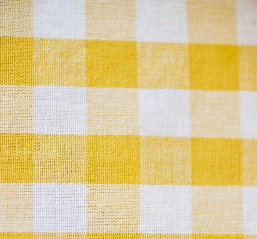 Yellow Ruffled Gingham Tablecloth