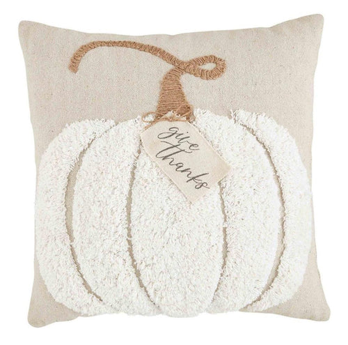 White Pumpkin Tufted Pillow
