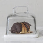 Glass Cloche On Marble Base