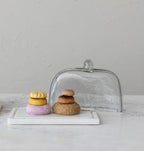Glass Cloche On Marble Base