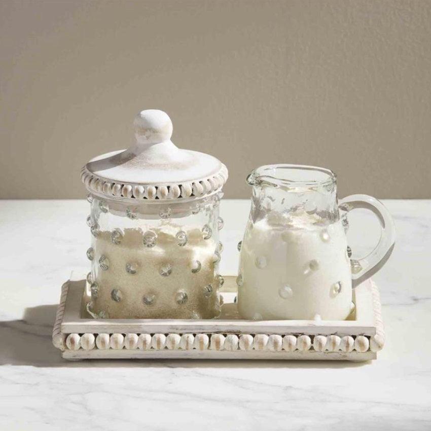 Hobnail Cream & Sugar Set
