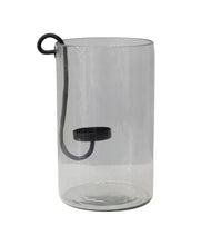 Glass Hurricane and Candle Holder