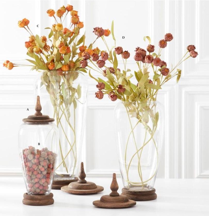 Glass Jars with Wood Lids