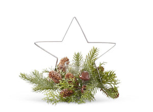 Glittered Brown Metal Votive W/