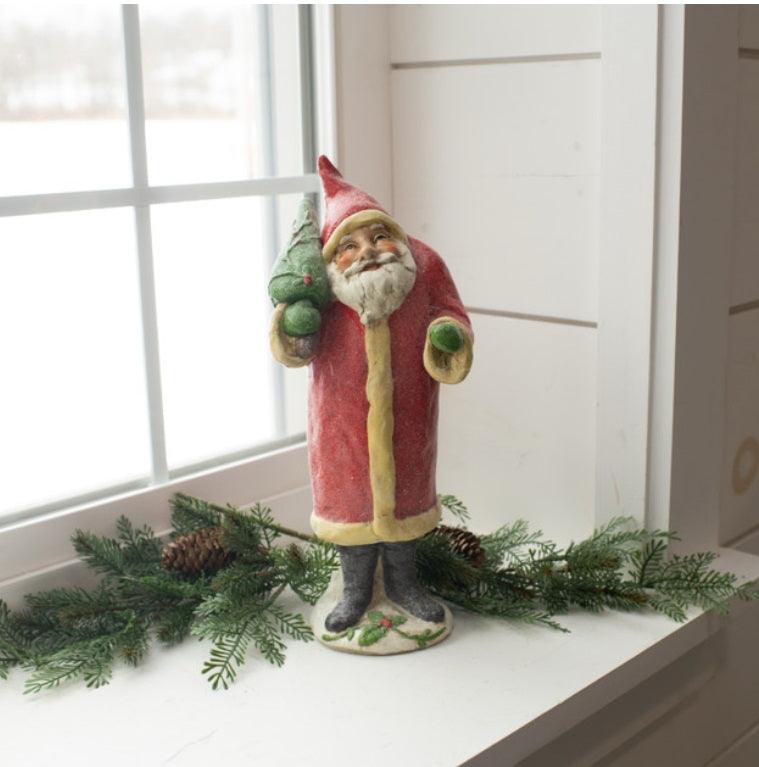 Red Santa with Christmas Tree