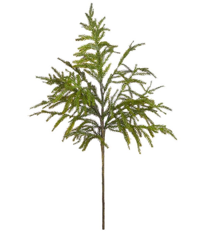 Glittered Cedar Spray
