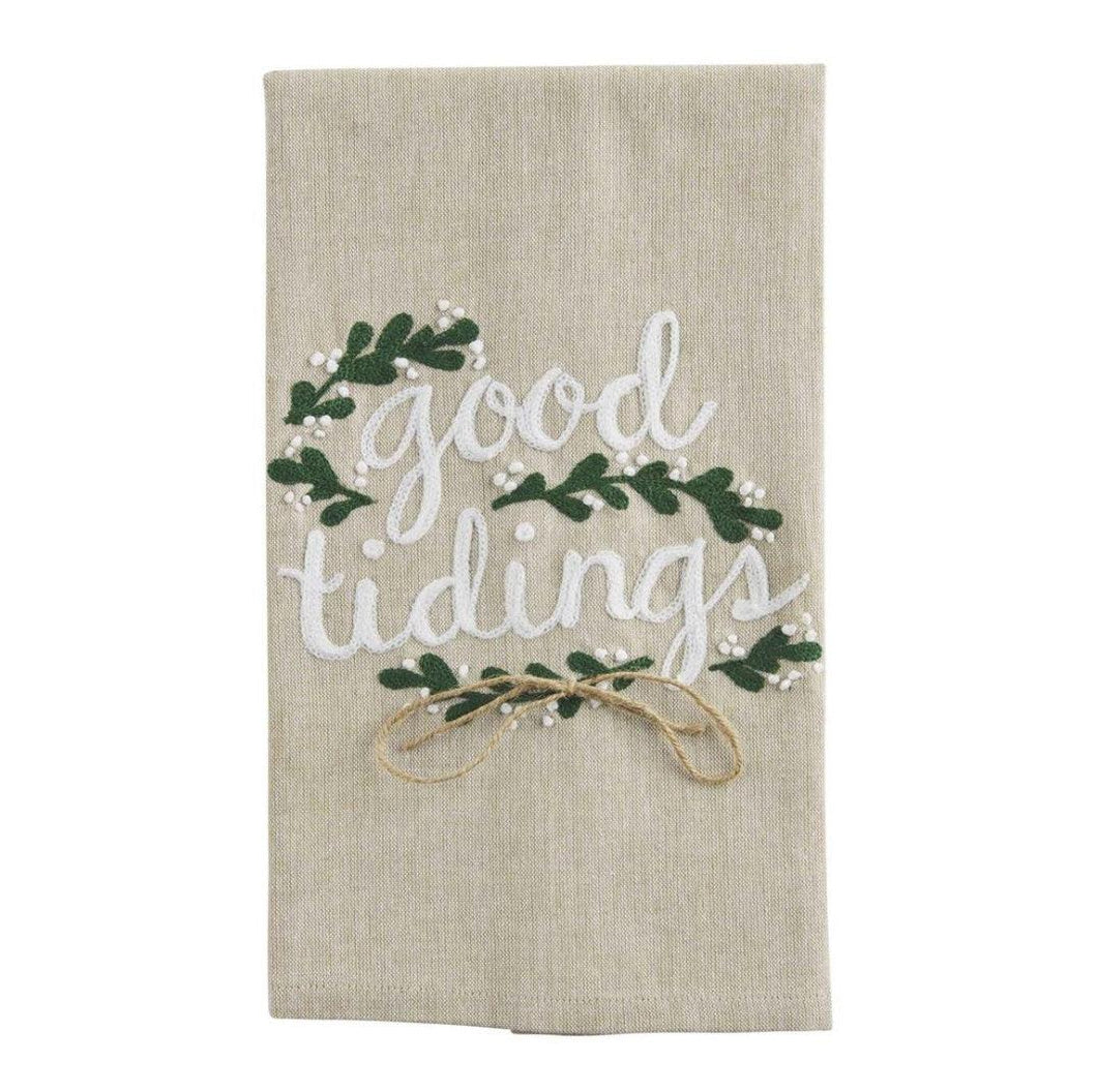 Good Tiding Embroidered Towel