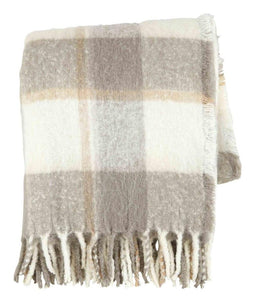 Grey and White Blanket