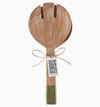 Green Enameled Salad Serving Set