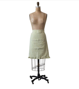 Half Apron with Stripes & Ruffle