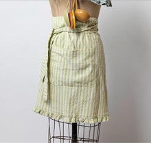 Half Apron with Stripes & Ruffle