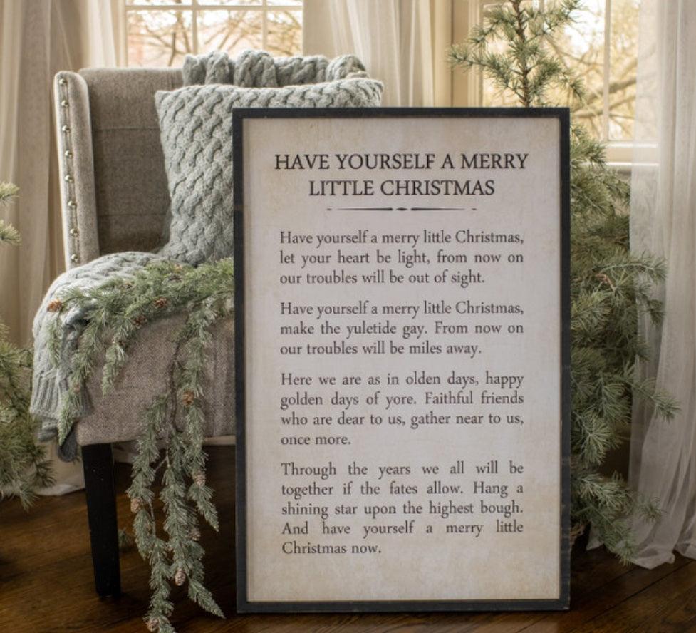 Merry Little Christmas Sign