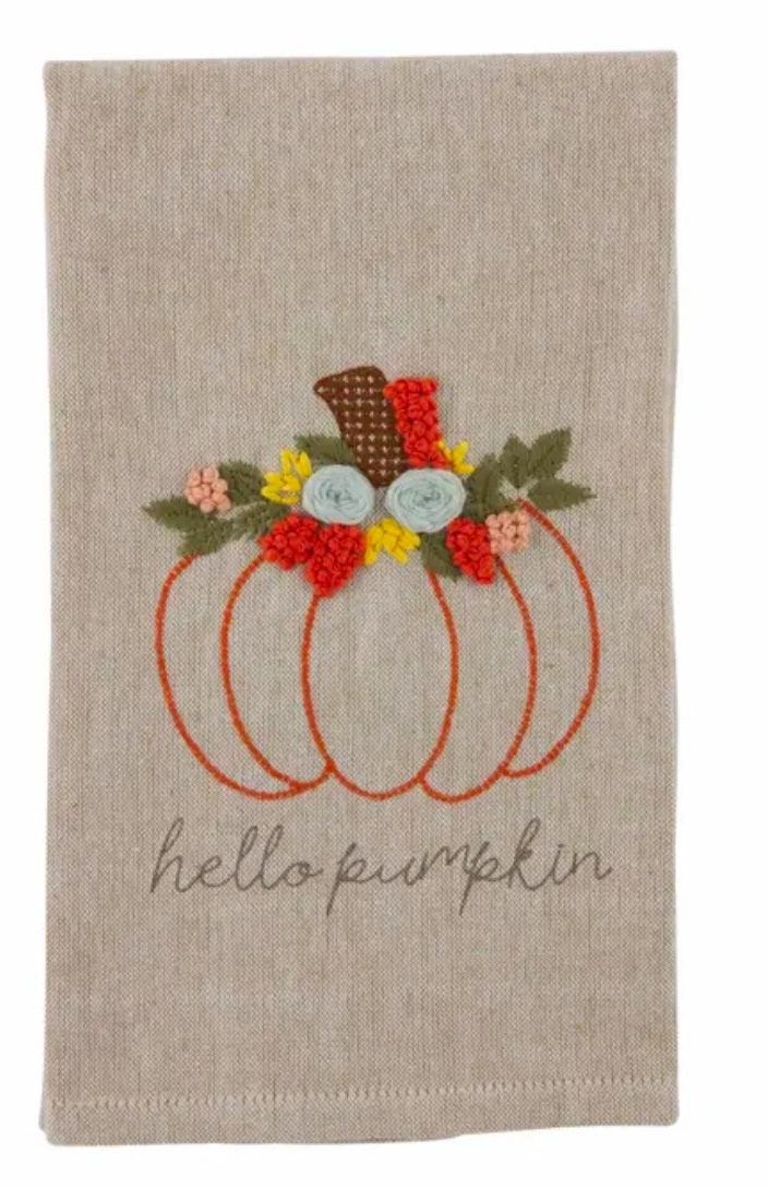 Hello French Knot Towel
