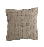 Sq. Woven Jute & Cotton Basket Weave Pillow