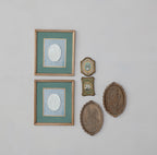 Wood Scalloped Decor W/ Laser Etched Botanical