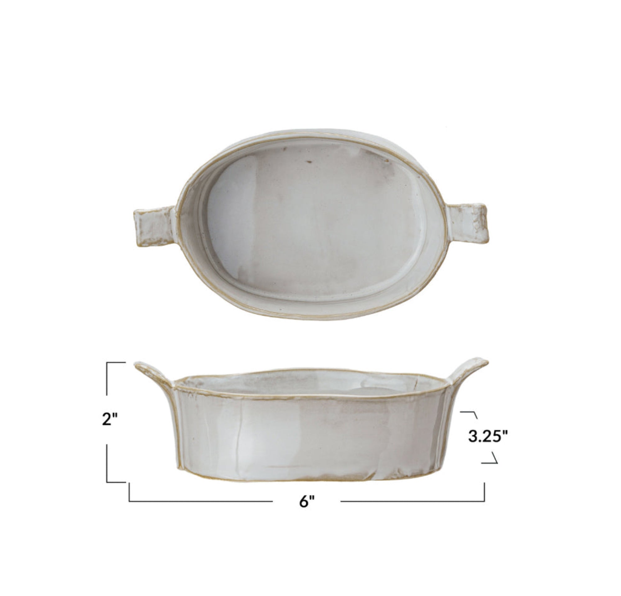 Stoneware Mini Baker W/ Handle 7oz