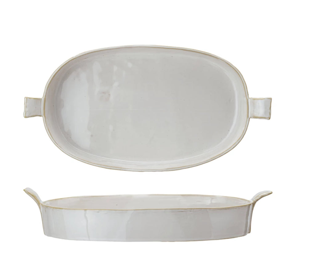 Quart Stoneware Baker W/ Handle