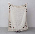 Hand Embroidered Cotton Throw