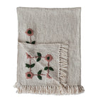 Hand Embroidered Cotton Throw