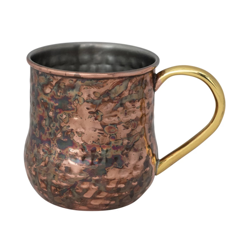 Hammered Stainless Steel Mule Mug