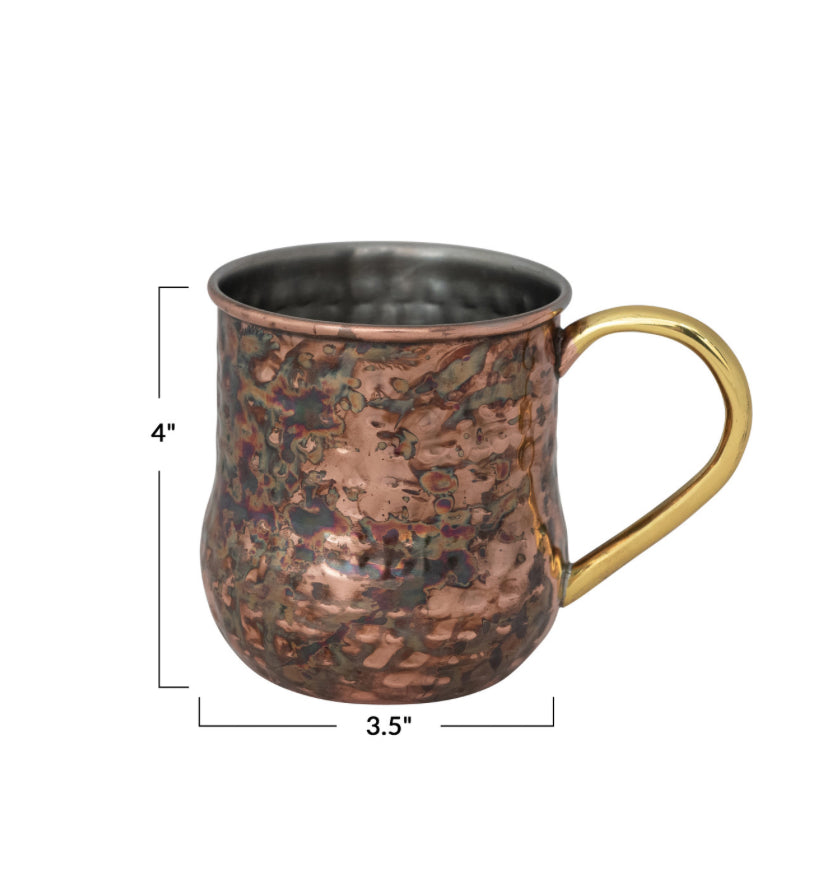 Hammered Stainless Steel Mule Mug