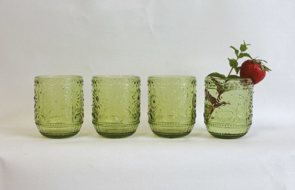 Embossed Drinking Glass