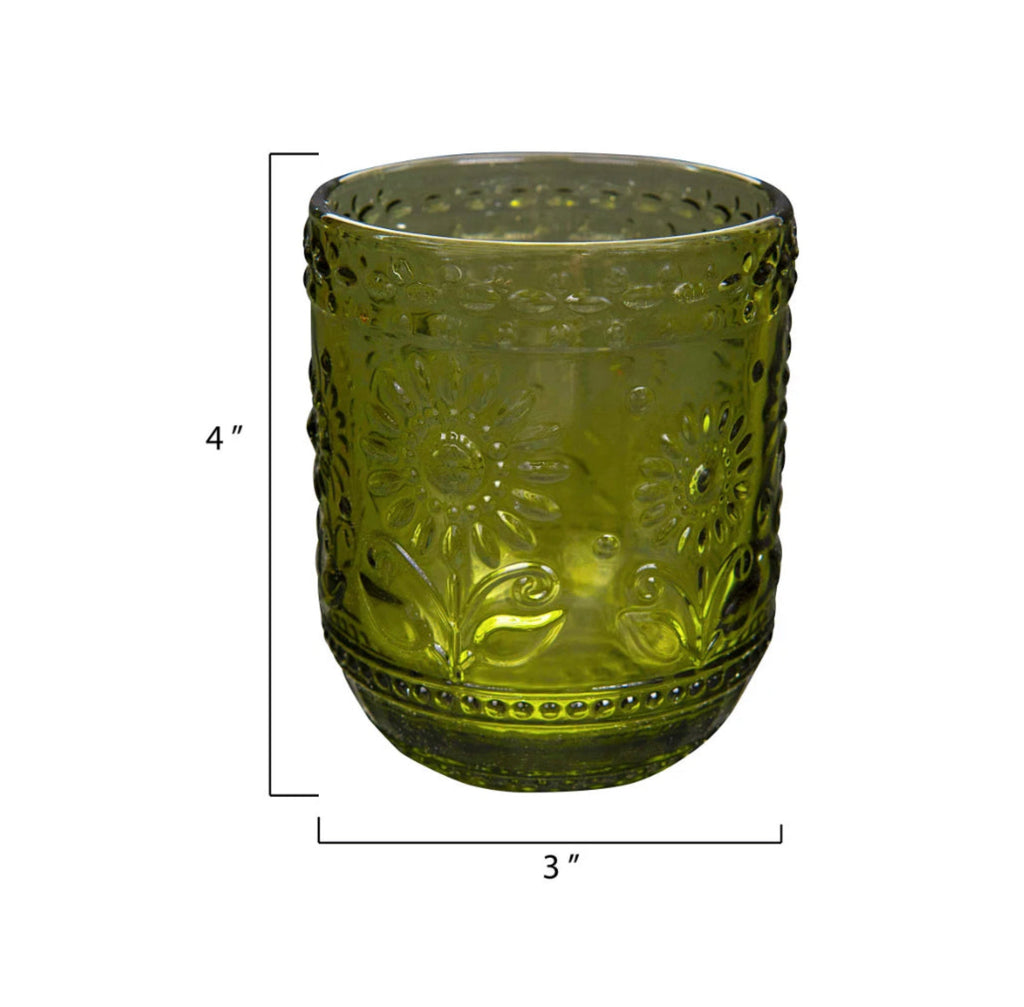 Embossed Drinking Glass