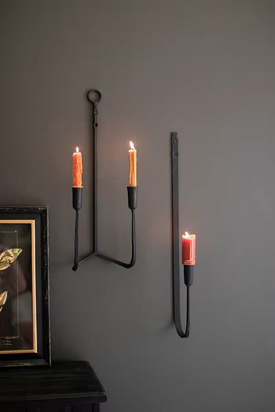 Iron Single Taper Wall Sconce