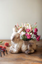 Concrete Rabbit Planter