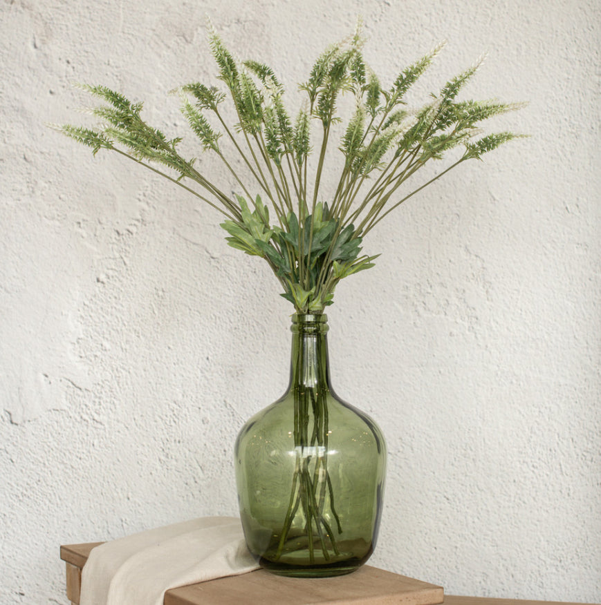 25.75" Green & White Foxtail Spray