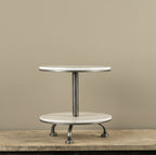 Two Tier Pewter & Marble Riser