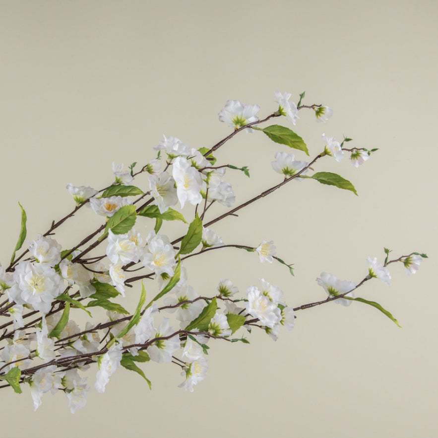36" White Cherry Blossom Bush