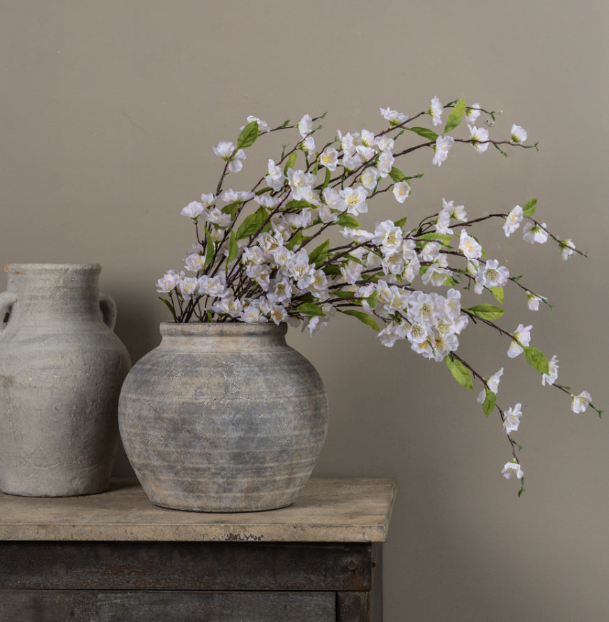 36" White Cherry Blossom Bush