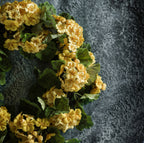 22" Yellow Geranium Wreath
