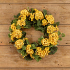 22" Yellow Geranium Wreath