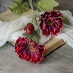 27" Wine Poppy Spray