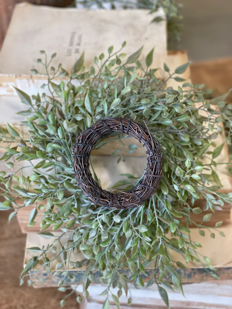 6" Mixed Sage Candle Ring