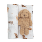 Doodle Swaddle and Rattle
