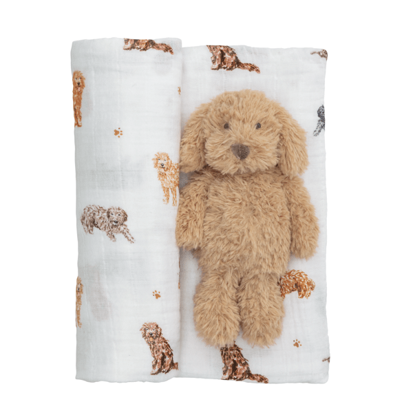 Doodle Swaddle and Rattle