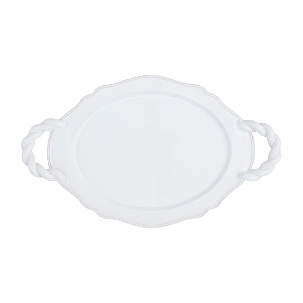 Twisted Handle Ceramic Platter