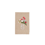 Vase in Flower Embroidery Towel