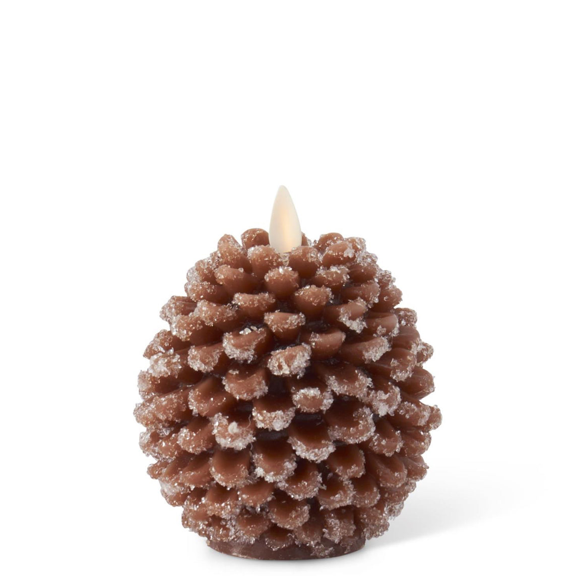 4.5" Snowy Pinecone Luminara Candle