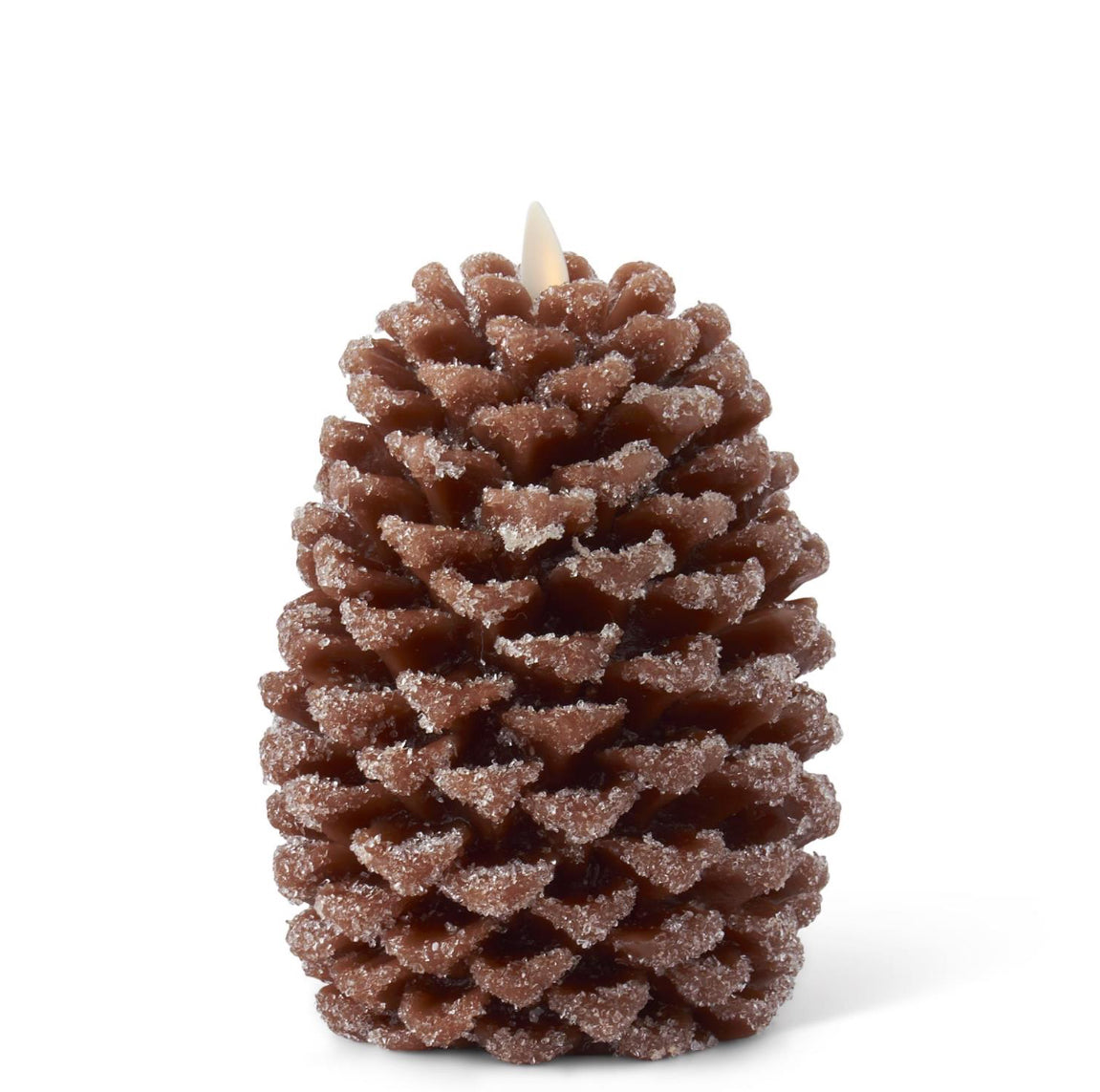 6.5" Snowy Pinecone Luminara Candle