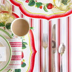 Red Linen Stripe Runner
